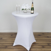 Spandex, Cocktail Table Cover White