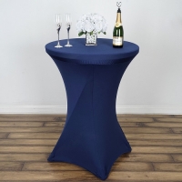 Spandex, Cocktail Table Cover Navy Blue
