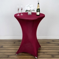 Spandex, Cocktail Table Cover Burgundy