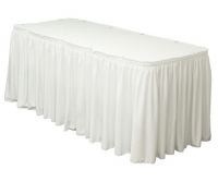 Table Skirt, White 14 Ft