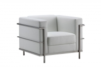 Lounge, White leather Club Chair