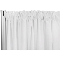 Pipe & Drape Accessories, White Poly Premier Drape Panel 12'H 5'W