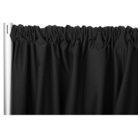 Pipe & Drape Accessories, Black Poly Premier Drape Panel 10'H 5'W