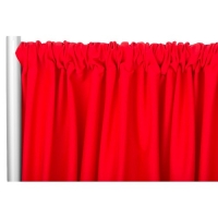 Pipe & Drape Accessories, Red Poly Premier Drape Panel 10'H 5'W