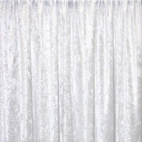 Event Draping, White Crushed Velvet Incl. Hardware