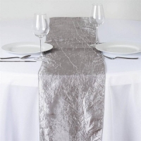 Runner, Taffeta Crinkle Silver 12''x108''