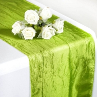 Runner, Taffeta Crinkle Apple Green 12''x108''