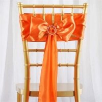 Sash, Satin Coral Orange 6''x106''