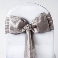 Sash, Taffeta Crinkle Silver  6''x108''