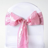 Sash, Taffeta Crinkle Pink  6''x108''