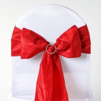 Sash, Taffeta Crinkle Red  6''x108''