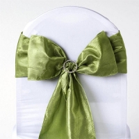 Sash, Taffeta Crinkle Sage Green  6''x108''