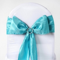 Sash, Taffeta Crinkle Turquoise 6''x108''