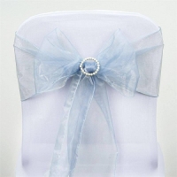 Sash, Organza Silver 6''x108''