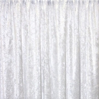 Pipe & Drape Accessories, White Premium Crushed Velvet Panel 12'H 5'W