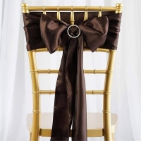 Sash, Satin Chocolate 6''x106''