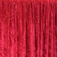 Pipe and Drape Assesories, Red Premium Crushed Velvet Drape Panel 12'H 5'W