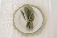 Napkin green sage, gauze