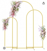 Metal Arch Backdrop Stand. Set Of 3