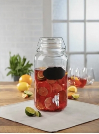 Glass Beverage Dispenser 6L