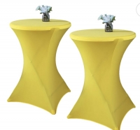 Spandex, Cocktail table Cover Yellow